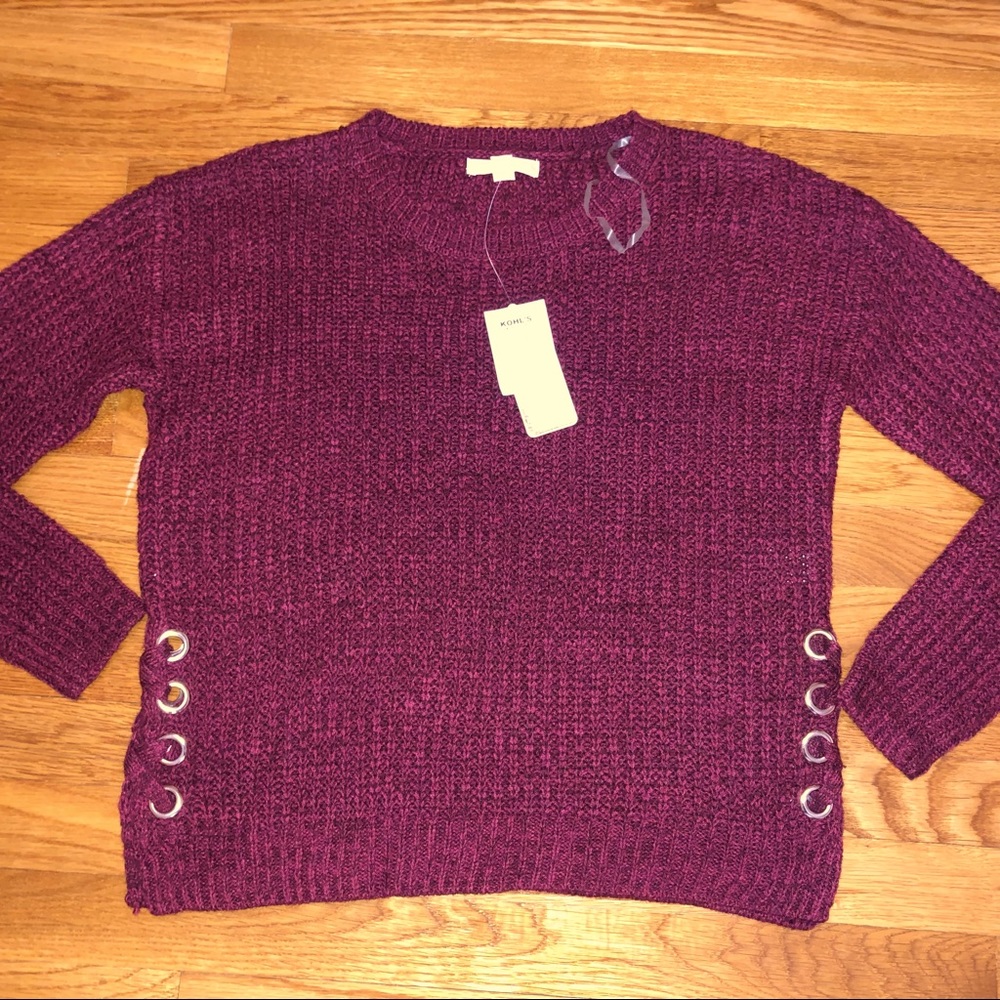 It’s Our Time Grommet Knit Sweater